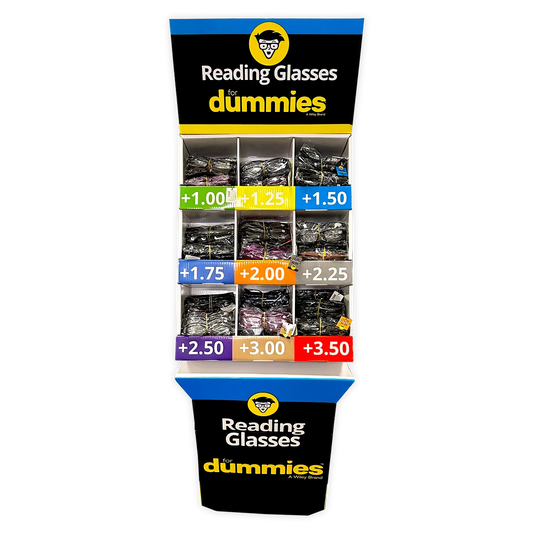 Reading Glasses with Assorted Strengths Floor Display - 360 Pieces Per Retail Ready Display 22513 WHOLESALE
