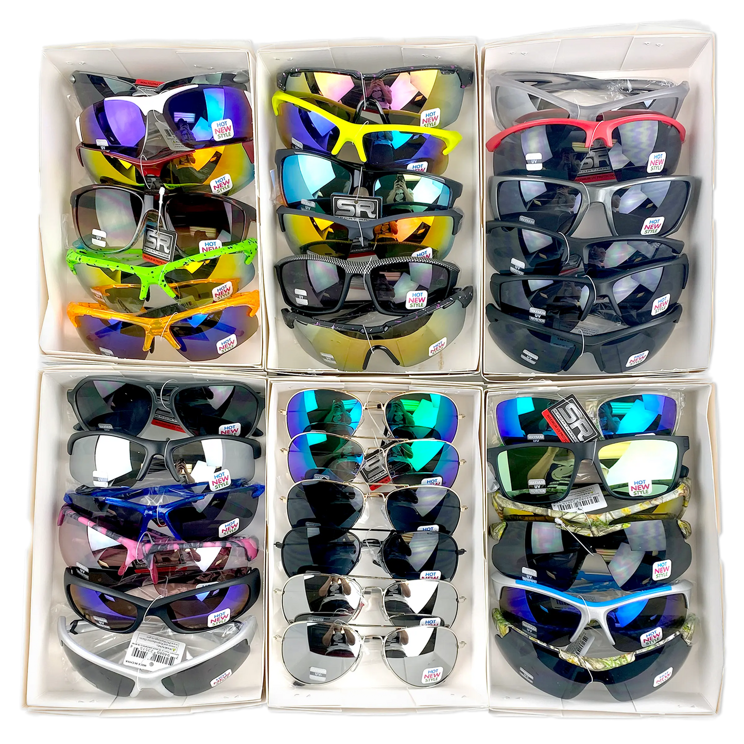 Sunglasses Refill Sport Rayz Assortment - 48 Pieces Per Case 23515 DRIVER'S EDGE