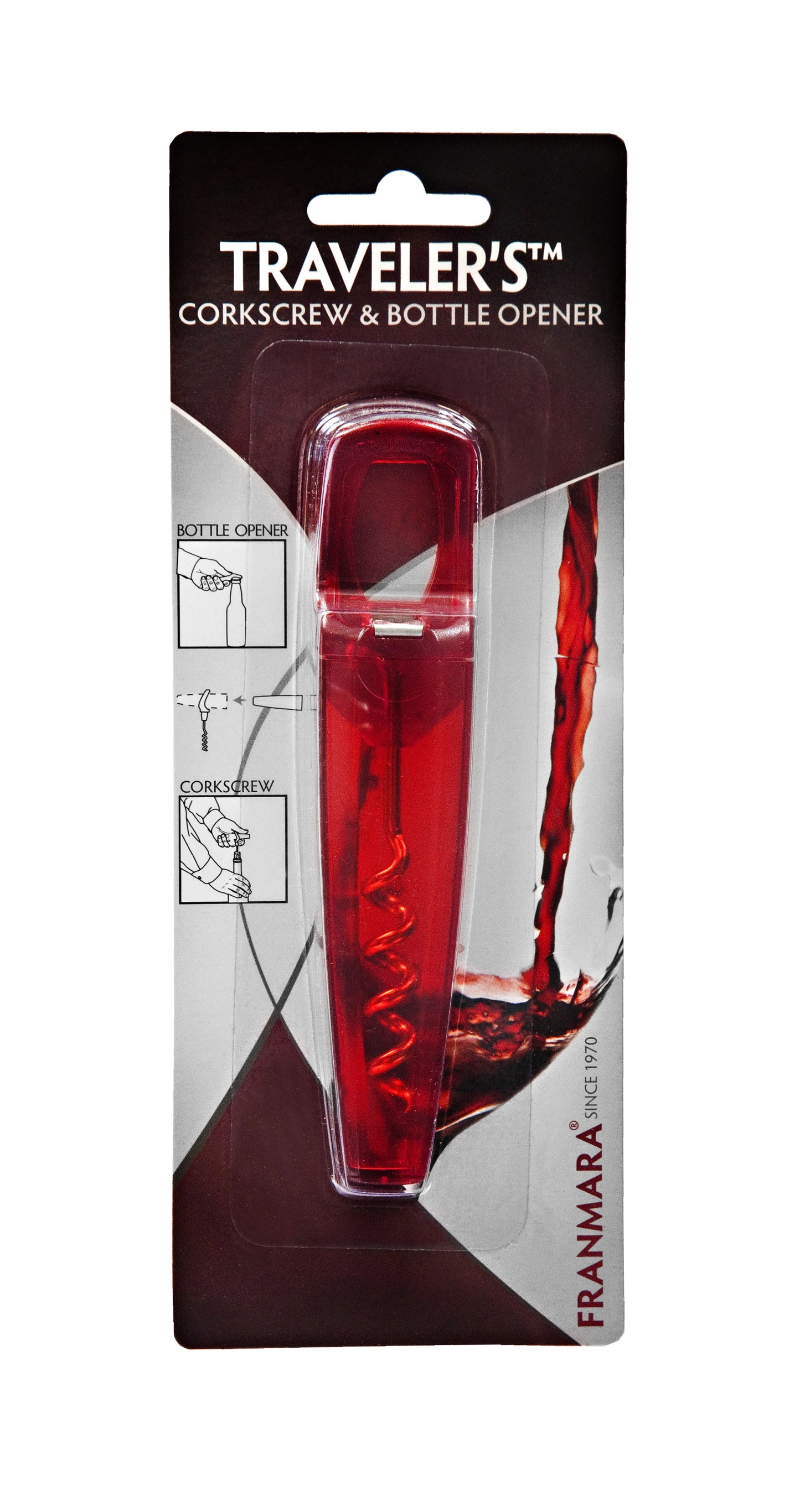 Traveler's Corkscrew with Bottle Opener (24 Per Pack)