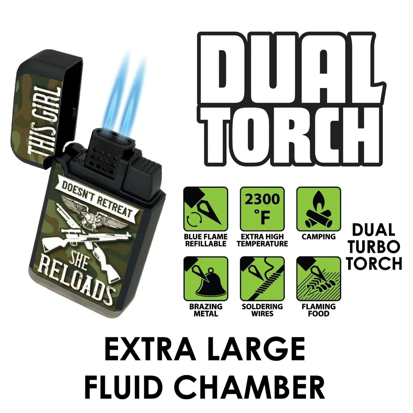 ITEM NUMBER 041483 BIG BUBBA DUAL TORCH 15 PIECES PER DISPLAY WHOLESALE
