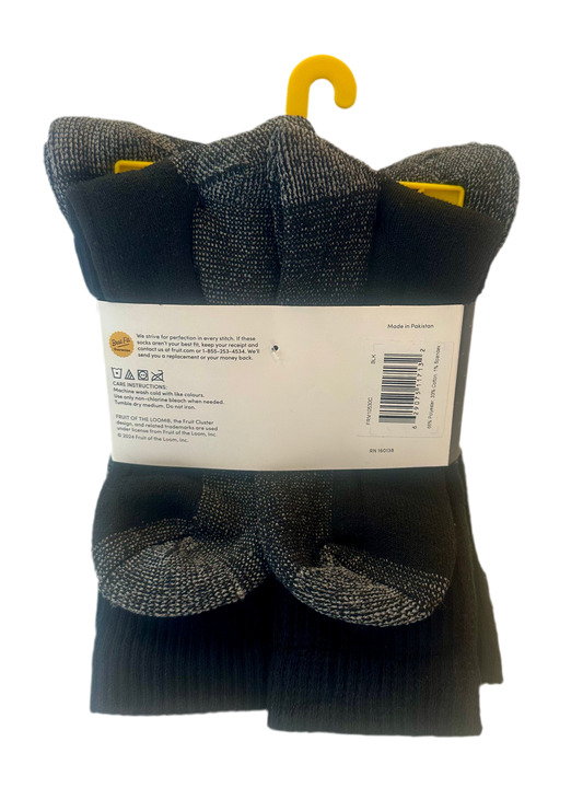 Fruit of the Loom Work Gear Crew Socks - 5 Pair Pack