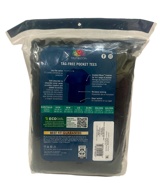 Fruit of the Loom Pocket Tees - 6 Pack