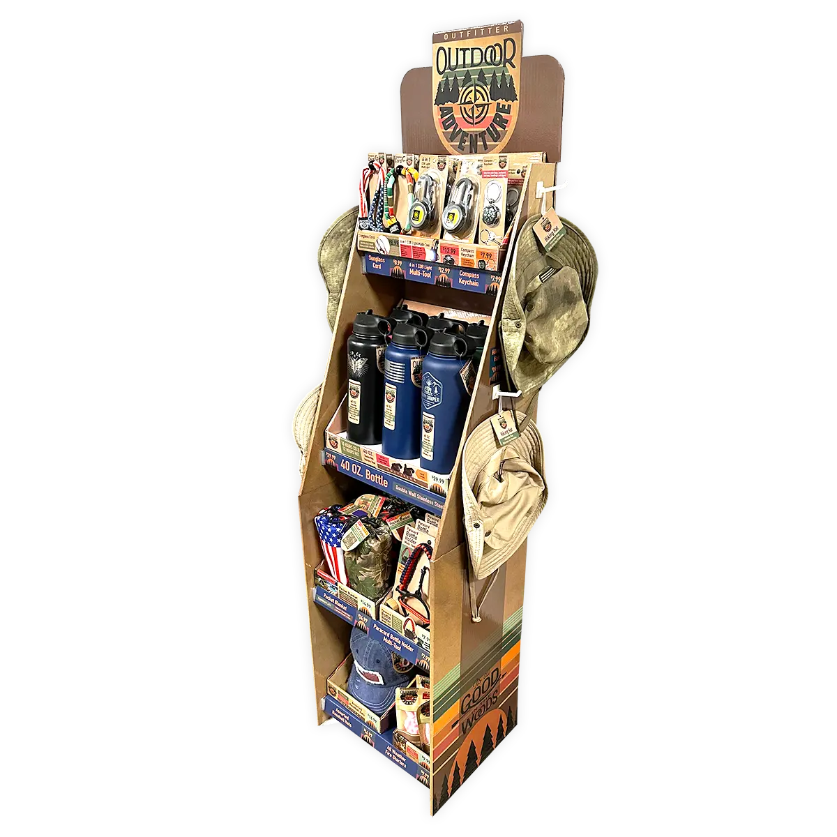 Outdoor Adventures Assortment Floor Display 56 Pieces Per Retail Ready Display 88531 NOVELTY INC