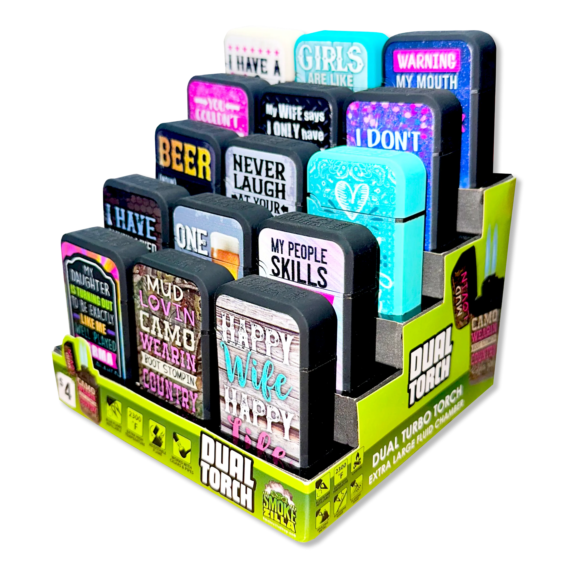 ITEM NUMBER 041483 BIG BUBBA DUAL TORCH 15 PIECES PER DISPLAY WHOLESALE