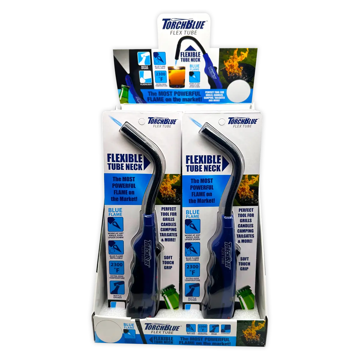 Utility Torch Flexible Head Lighter with Bottle Opener - 12 Pieces Per Retail Ready Display 21789 WHOLESALE