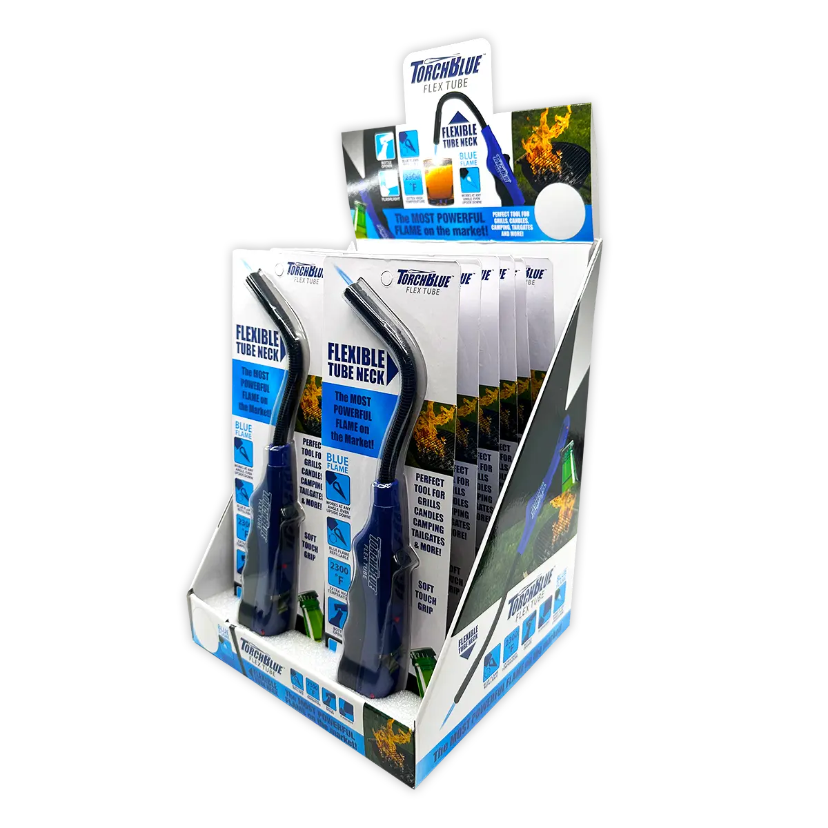 Utility Torch Flexible Head Lighter with Bottle Opener - 12 Pieces Per Retail Ready Display 21789 WHOLESALE