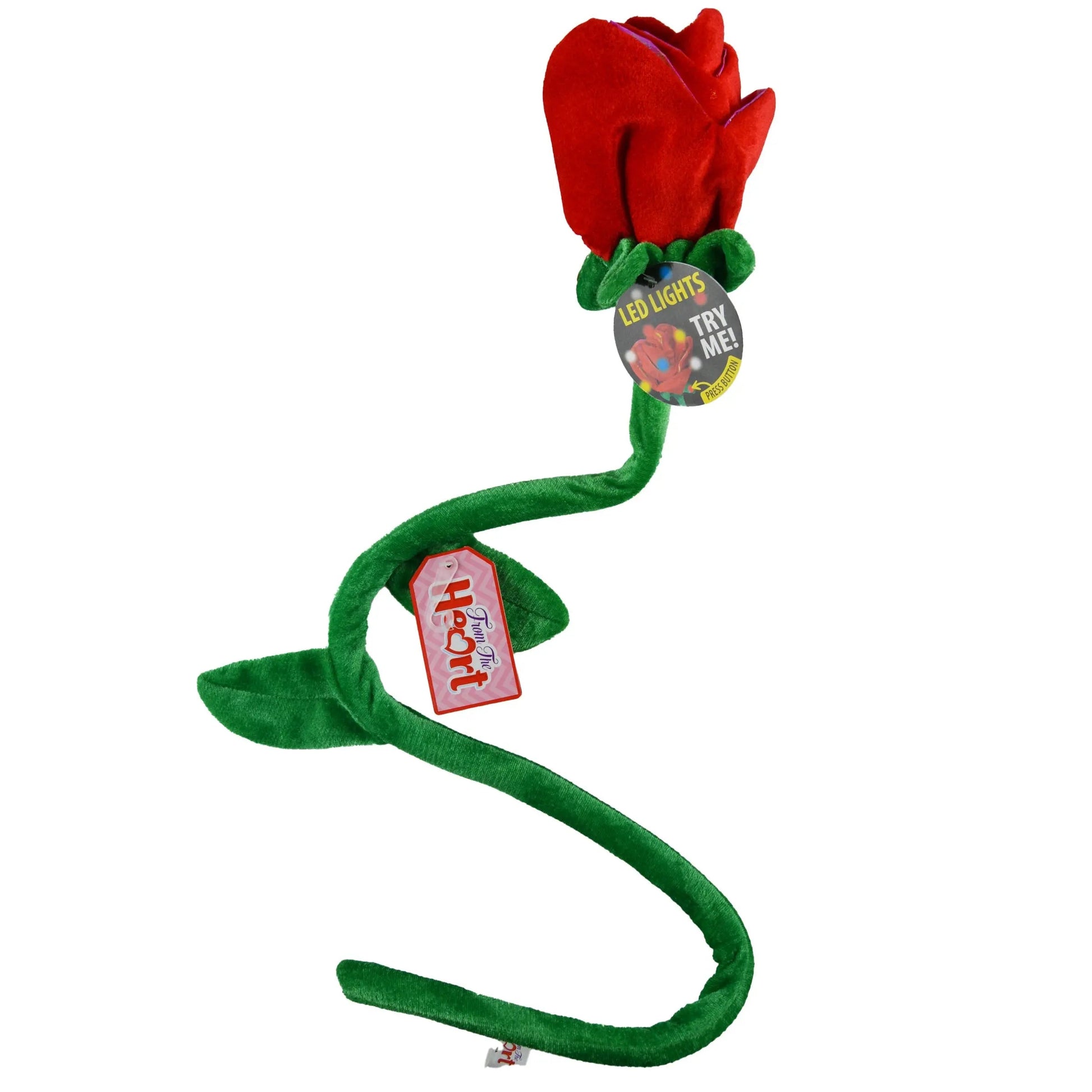 Valentine's Day Rose Plush Assortment Floor Display - 48 Pieces Per Retail Ready Display 88348 WHOLESALE