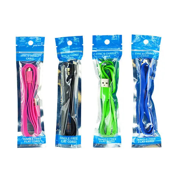 Charging Cable USB to Micro USB 3FT - 20 Pieces Per Pack 22920 WHOLESALE