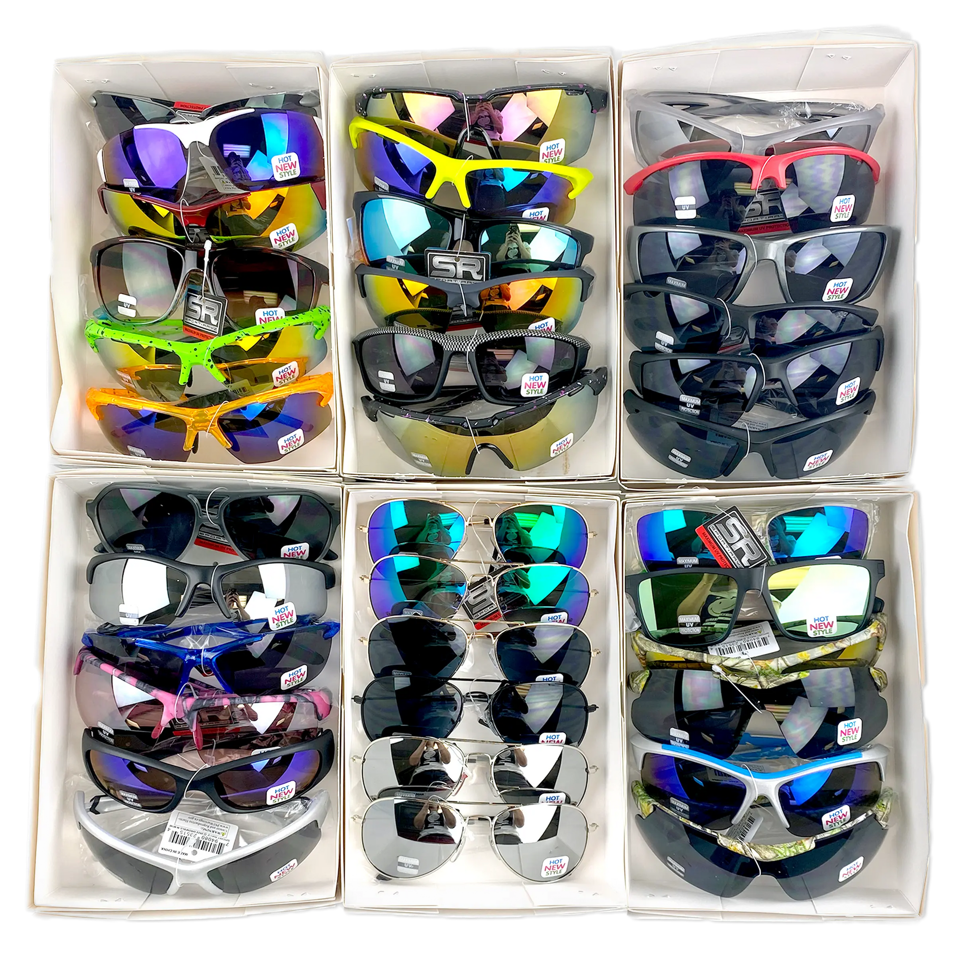 Sunglasses Refill Sport Rayz Assortment - 48 Pieces Per Case 23515 DRIVER'S EDGE