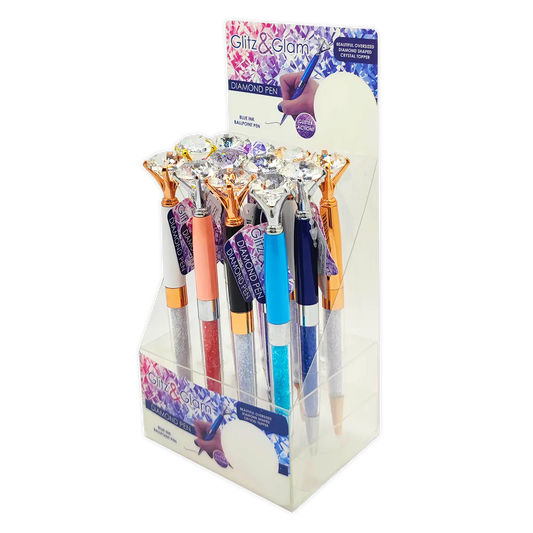 Wholesale Glitter Diamond Pen - 12 Pieces Per Display 24109 NOVELTY INC