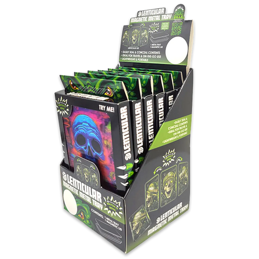 Roll Tray with Lenticular Magnetic Cover - 6 Pieces Per Retail Ready Display 24205 SMOKEZILLA