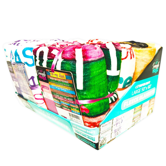 Printed Family Blanket - 6 Pieces Per Retail Ready Display 24415 KIPP BROTHERS