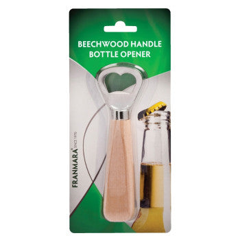 Beechwood Handle Bottle Opener Blister Pack (24 per Pack)