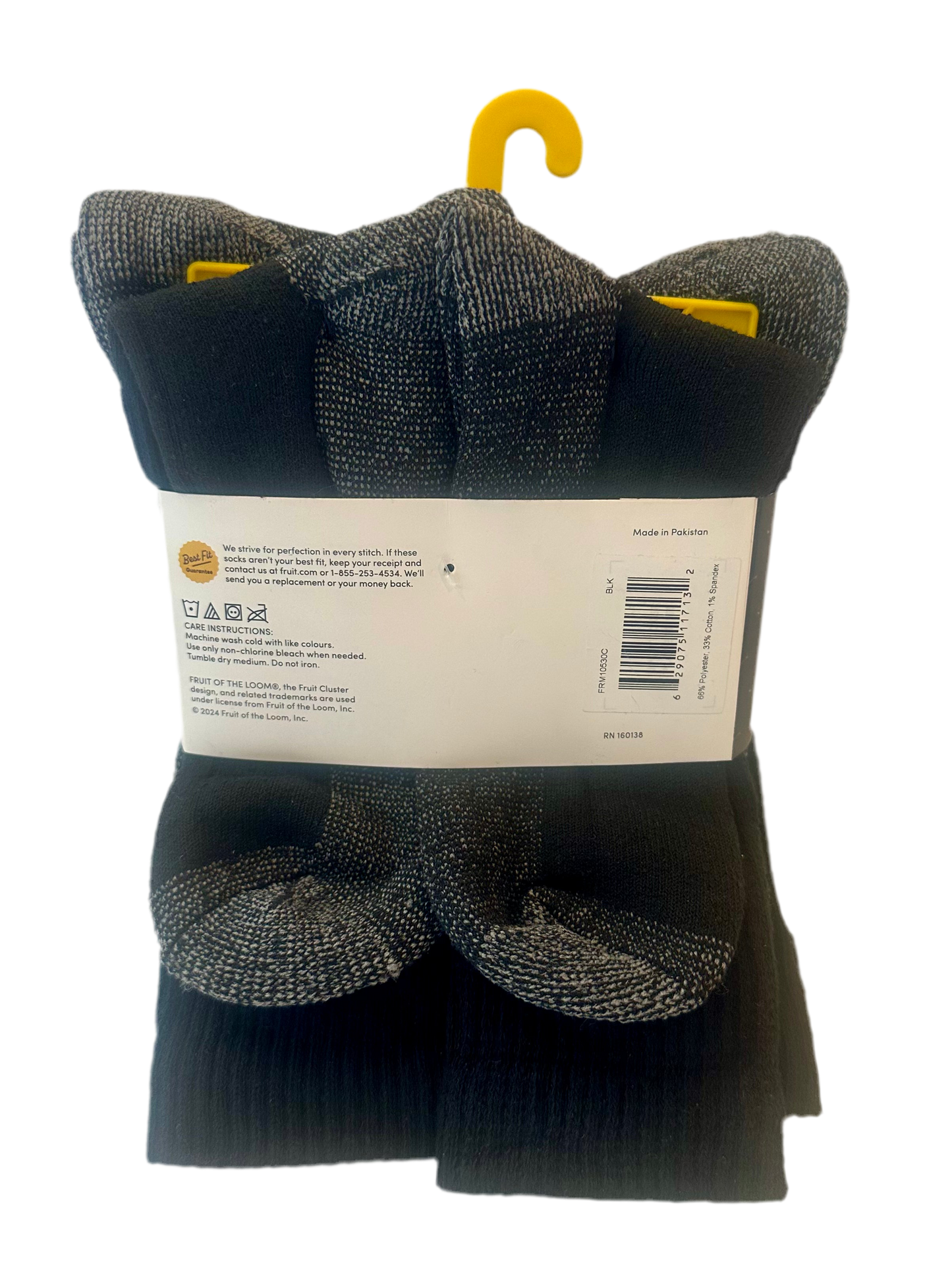 Fruit of the Loom Work Gear Crew Socks - 5 Pair Pack