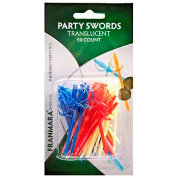 Party Sword Picks Assorted Colors 50 Count (24 per Pack)