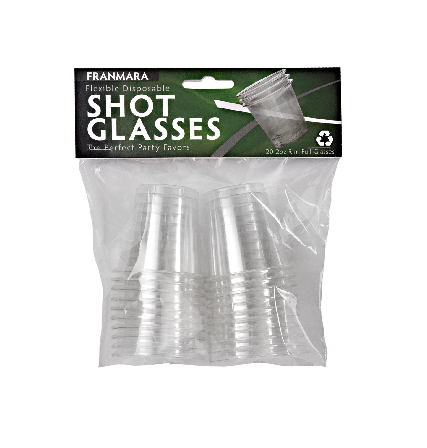Disposable Shot Glasses 20 Count (24 Retail Packs)