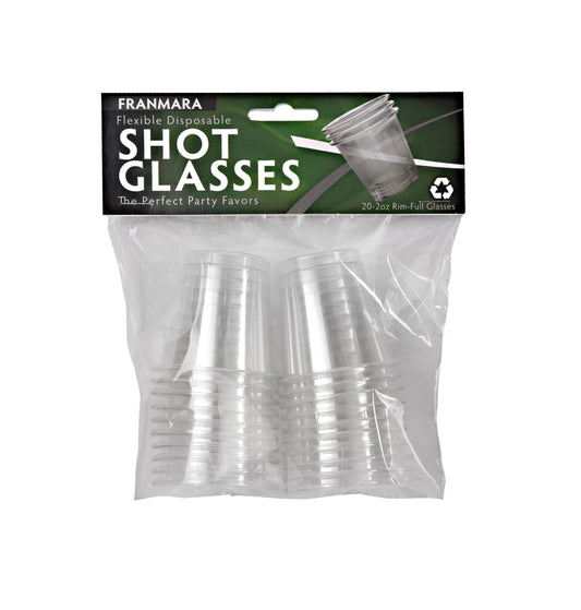 Disposable Shot Glasses 20 Count (24 Retail Packs)