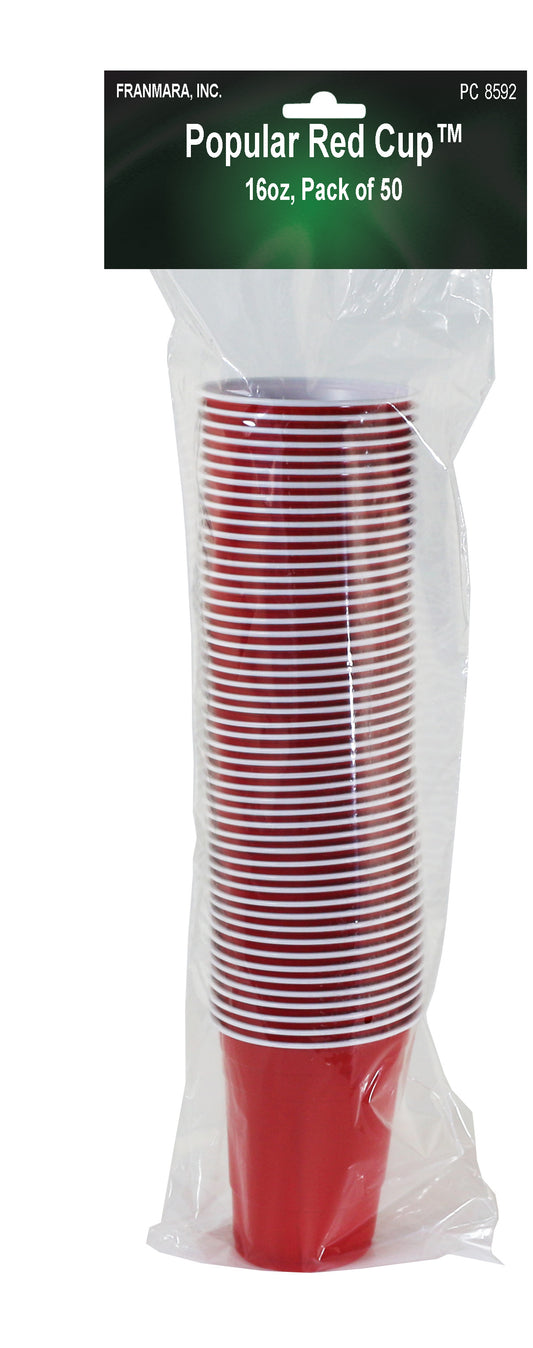 Red Cup - 16 oz. Retail Pack (10 Retail Packs of 50 Cups)