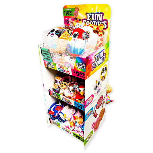 Blanket Plush Floor Display Assortment Floor Display - 36 Pieces Per Retail Ready Display 88399 KIPP BROTHERS