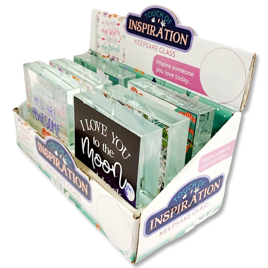 Inspirational Glass Keepsake - 6 Pieces Per Retail Ready Display 23574 KIPP BROTHERS