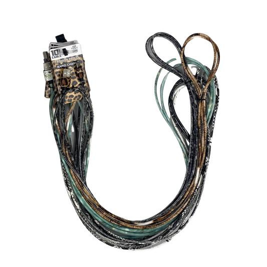 ITEM NUMBER 023075 10FT PU WRAP FASHION PRINT USB-C CABLE - 6 PIECES PER DISPLAY WHOLESALE